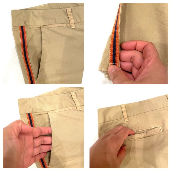 Nili Lotan East Hampton Desert Sand Cropped Side Stripe Tape Pant Size 2 - Picture 10 of 13